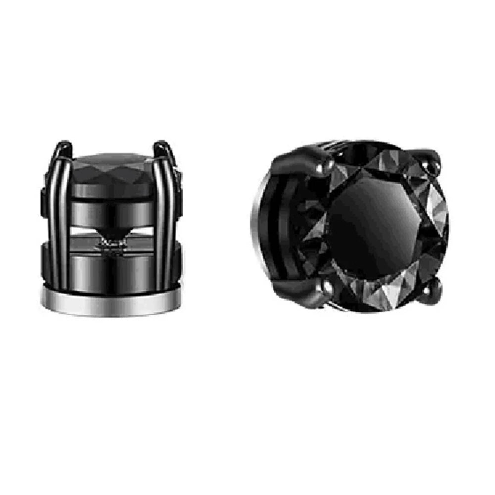 1-10 pairs of men's fashionable ear hole free magnet zircon stainless steel false earring set
