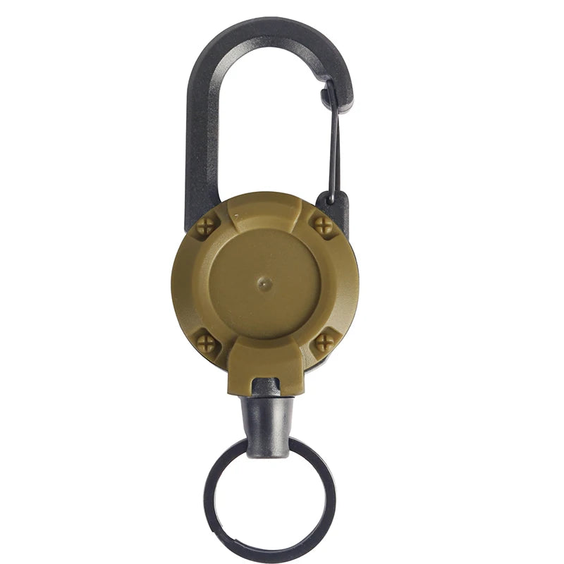 Outdoor Camping Tactics Easy To Pull Buckle Telescopic Buckle Wire Rope Multi-function Key Chain Rebound Anti-loss Rope