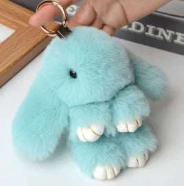 1PCS 15cm Rabbit Fur chain Women Bag Car chain Pendant Decoration Jewelry Bags Hangings Accessories Gifts