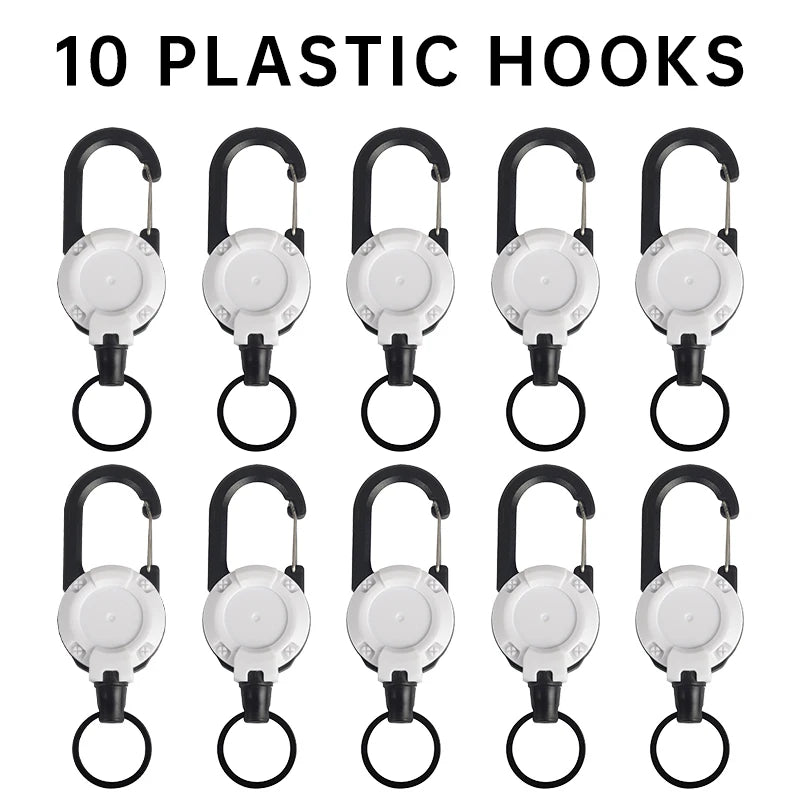 Outdoor Camping Tactics Easy To Pull Buckle Telescopic Buckle Wire Rope Multi-function Key Chain Rebound Anti-loss Rope