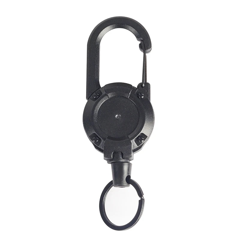 Outdoor Camping Tactics Easy To Pull Buckle Telescopic Buckle Wire Rope Multi-function Key Chain Rebound Anti-loss Rope