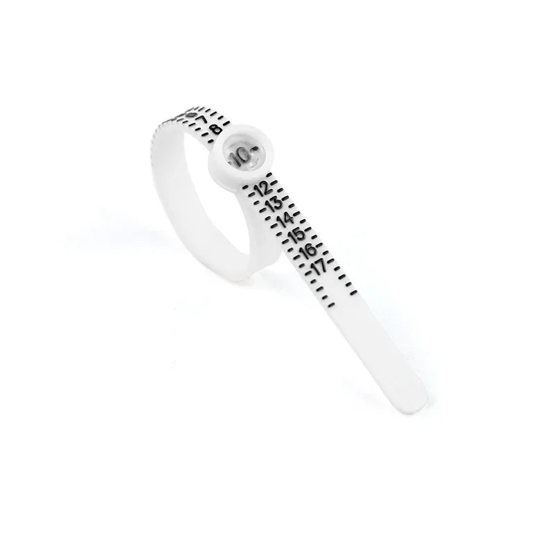 Adjustable Ring Sizer with Magnifier US/UK/EU/HK Size Chart Reusable Finger Measuring Tool for Accurate Ring Sizing