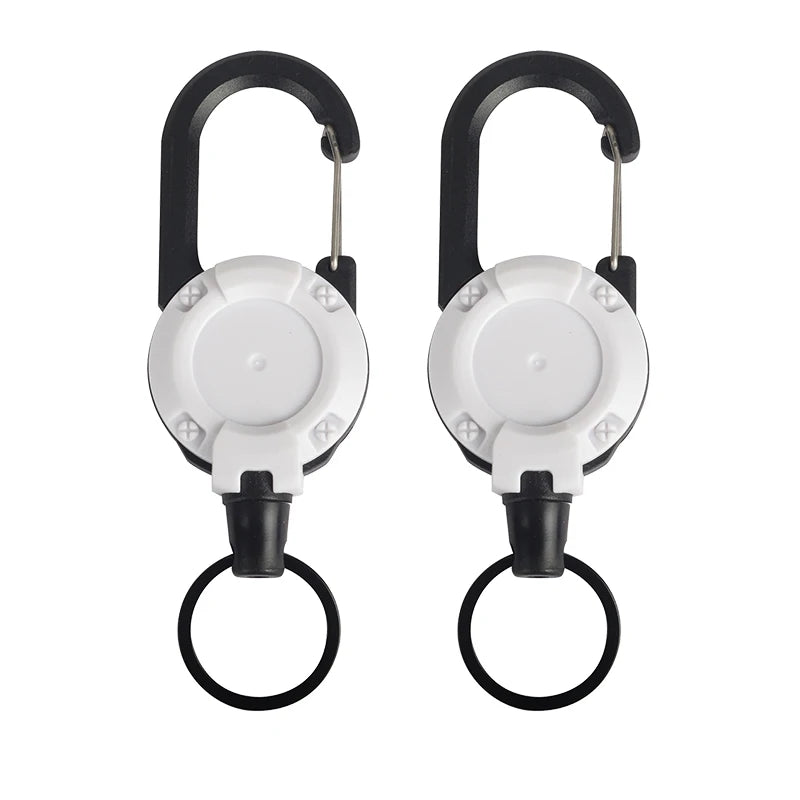 Outdoor Camping Tactics Easy To Pull Buckle Telescopic Buckle Wire Rope Multi-function Key Chain Rebound Anti-loss Rope
