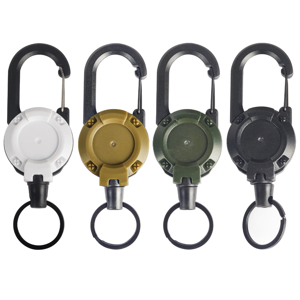 Outdoor Camping Tactics Easy To Pull Buckle Telescopic Buckle Wire Rope Multi-function Key Chain Rebound Anti-loss Rope