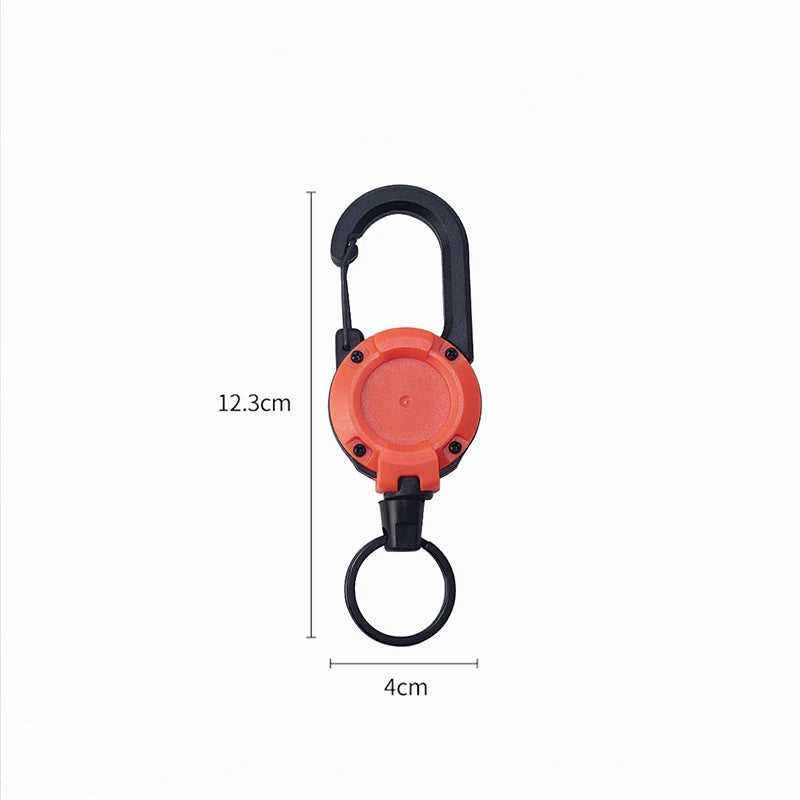 Outdoor Camping Tactics Easy To Pull Buckle Telescopic Buckle Wire Rope Multi-function Key Chain Rebound Anti-loss Rope