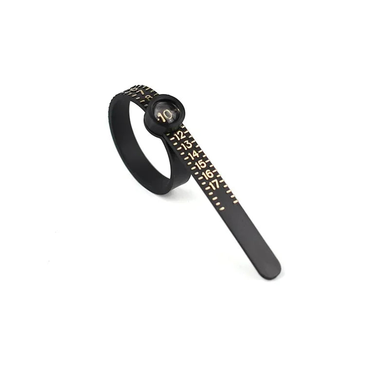 Adjustable Ring Sizer with Magnifier US/UK/EU/HK Size Chart Reusable Finger Measuring Tool for Accurate Ring Sizing