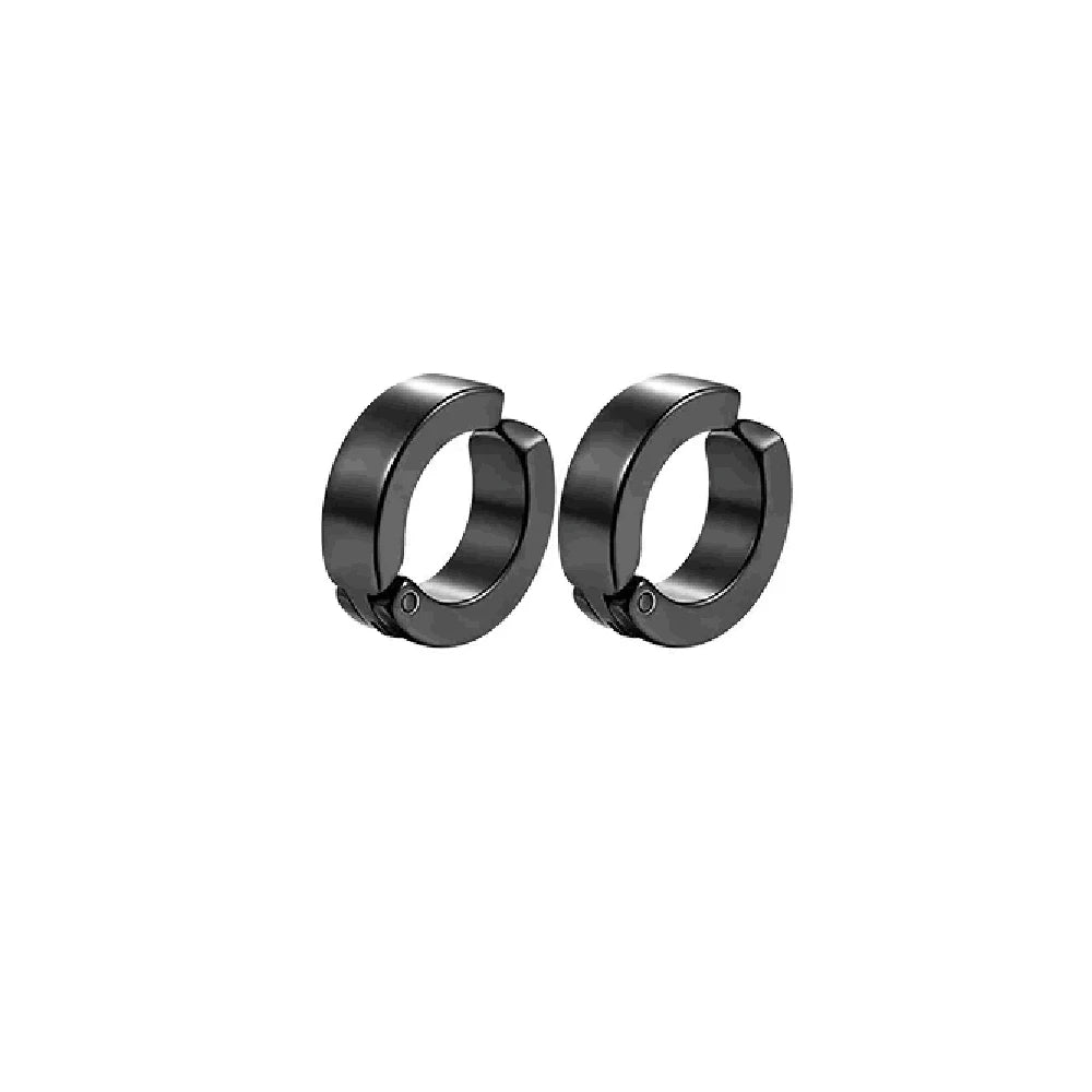 1-10 pairs of men's fashionable ear hole free magnet zircon stainless steel false earring set