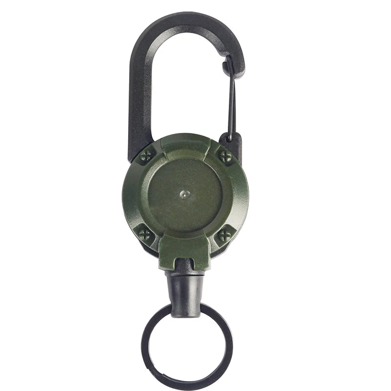 Outdoor Camping Tactics Easy To Pull Buckle Telescopic Buckle Wire Rope Multi-function Key Chain Rebound Anti-loss Rope