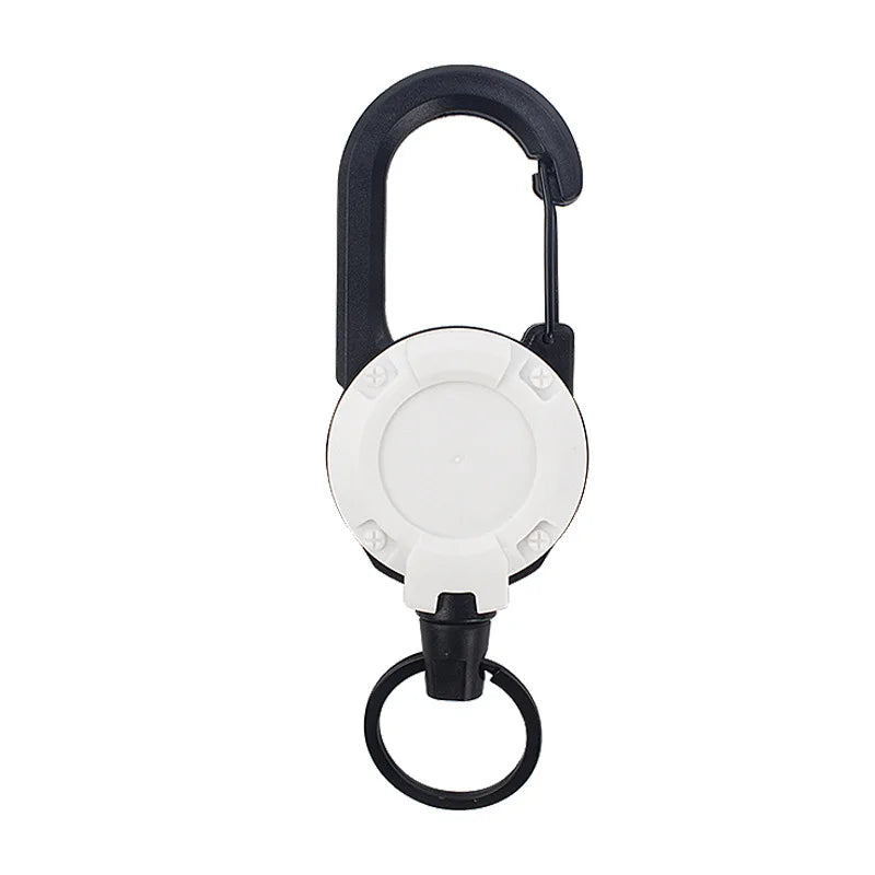 Outdoor Camping Tactics Easy To Pull Buckle Telescopic Buckle Wire Rope Multi-function Key Chain Rebound Anti-loss Rope